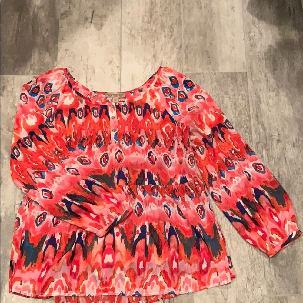 Printed multi-colored blouse